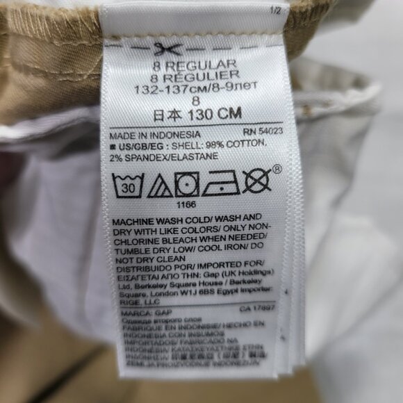 Lot of GAP Kids Boys Size 8 Gray Tan Chino Khaki Dress Pants Adjustable Uniform - Picture 14 of 14